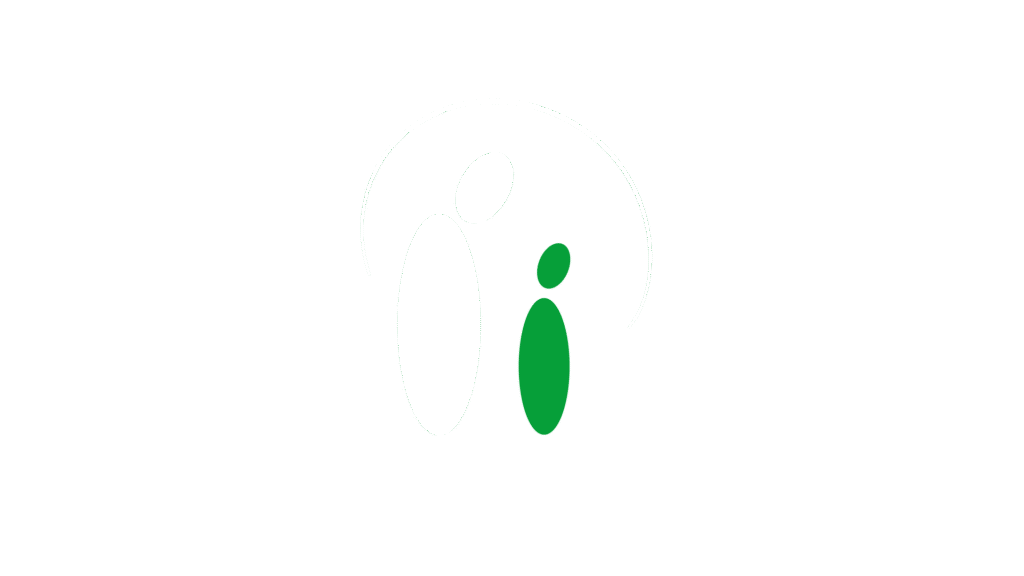 Logo of the Maikadra Foundation featuring two abstract human figures and green and white